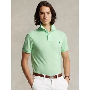 💚💜 Polo Ralph Lauren Men’s L Green & Purple Polo Shirt – GUC – Small Stain